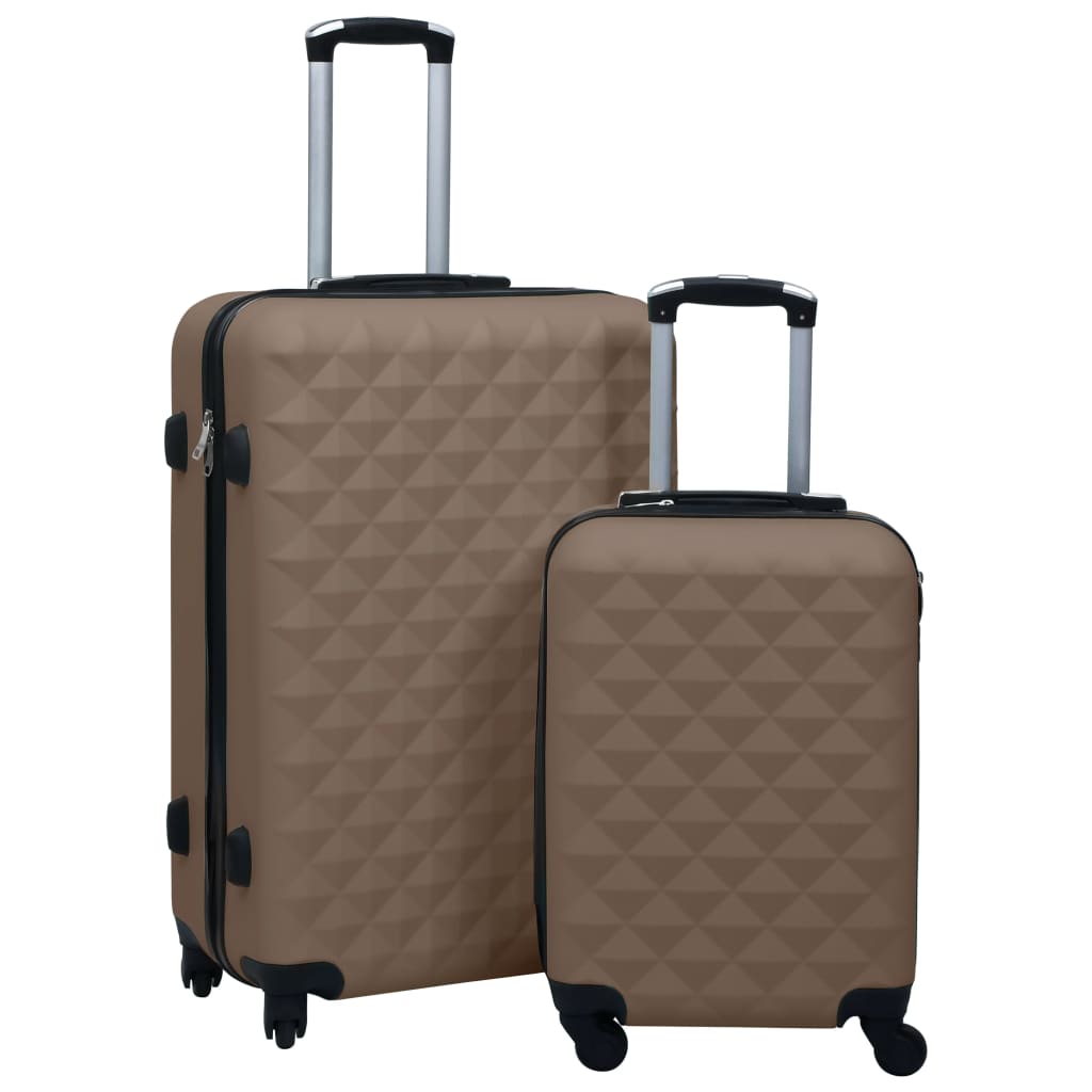 Set Valigie Trolley a Custodia Rigida 2 pz Oro in ABS